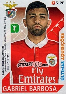 Figurina Gabriel Barbosa - Futebol 2017-2018 - Panini