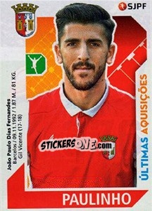Sticker Paulinho - Futebol 2017-2018 n. 376 - Panini