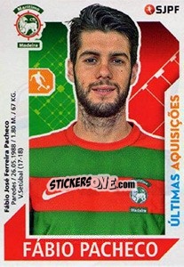 Sticker Fábio Pacheco - Futebol 2017-2018 n. 380 - Panini