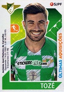 Figurina Tozé - Futebol 2017-2018 n. 381 - Panini
