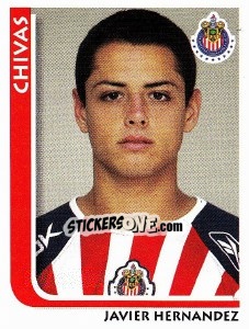 Sticker Javier Hernandez - Superfutbol Mexico 2009 - Panini