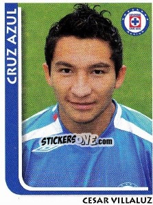 Cromo Cesar Villaluz - Superfutbol Mexico 2009 - Panini