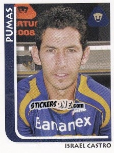 Sticker Israel Castro - Superfutbol Mexico 2009 n. 195 - Panini