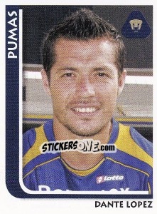 Sticker Dante Lopez - Superfutbol Mexico 2009 n. 207 - Panini