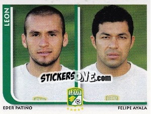 Figurina Edgar Patino / Felipe Ayala - Superfutbol Mexico 2009 - Panini