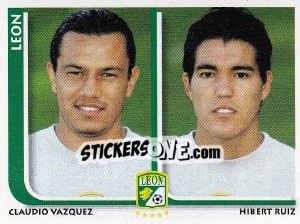 Figurina Claudio Vazquez / Hibert Ruiz - Superfutbol Mexico 2009 - Panini