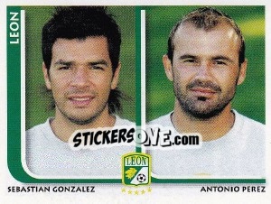 Figurina Sebastian Gonzalez / Antonio Perez - Superfutbol Mexico 2009 n. 295 - Panini