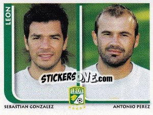 Figurina Sebastian Gonzalez / Antonio Perez - Superfutbol Mexico 2009 - Panini