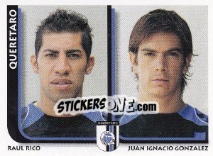 Sticker Raul Rico / Juan Ignacio - Superfutbol Mexico 2009 - Panini