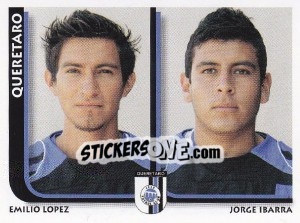 Cromo Emilio Lopez / Jorge Ibarra - Superfutbol Mexico 2009 - Panini