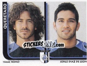 Cromo Isaac Romo / Jorge Diaz De Leon - Superfutbol Mexico 2009 - Panini