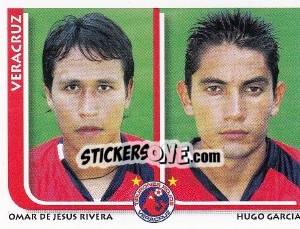 Figurina Omar De Jesus Rivera / Hugo Garcia - Superfutbol Mexico 2009 - Panini