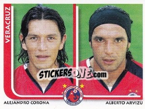 Sticker Alejandro Corona / Alberto Arvizu - Superfutbol Mexico 2009 - Panini