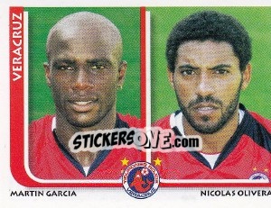Sticker Martin Garcia / Nicolas Olivera - Superfutbol Mexico 2009 - Panini