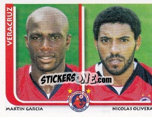 Sticker Martin Garcia / Nicolas Olivera - Superfutbol Mexico 2009 n. 313 - Panini