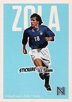 Sticker Gianfranco Zola - Nobility Soccer 2017-2018 n. 10 - Panini