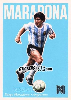 Sticker Diego Maradona - Nobility Soccer 2017-2018 n. 12 - Panini