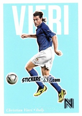 Sticker Christian Vieri - Nobility Soccer 2017-2018 n. 32 - Panini