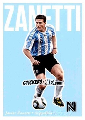 Sticker Javier Zanetti - Nobility Soccer 2017-2018 n. 36 - Panini