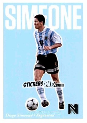 Sticker Diego Simeone - Nobility Soccer 2017-2018 n. 45 - Panini