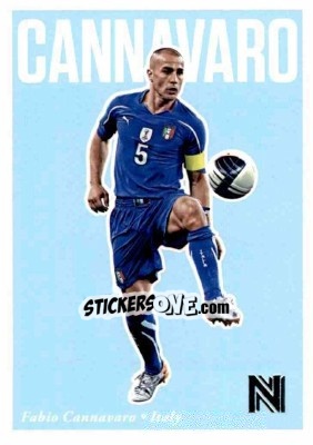 Figurina Fabio Cannavaro - Nobility Soccer 2017-2018 - Panini