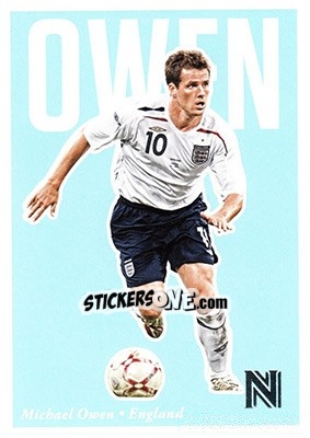Sticker Michael Owen - Nobility Soccer 2017-2018 n. 54 - Panini