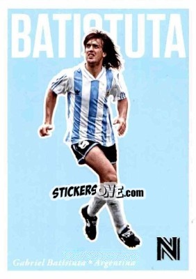 Sticker Gabriel Batistuta - Nobility Soccer 2017-2018 - Panini