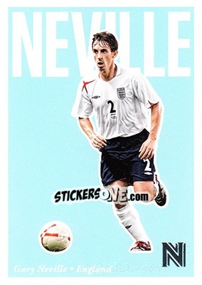 Figurina Gary Neville - Nobility Soccer 2017-2018 - Panini