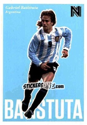 Sticker Gabriel Batistuta - Nobility Soccer 2017-2018 n. 92 - Panini