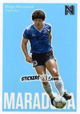 Sticker Diego Maradona - Nobility Soccer 2017-2018 n. 94 - Panini