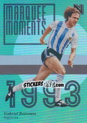 Sticker Gabriel Batistuta - Nobility Soccer 2017-2018 n. MM18 - Panini