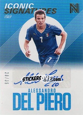 Figurina Alessandro Del Piero - Nobility Soccer 2017-2018 - Panini