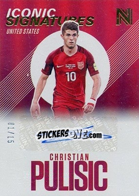 Sticker Christian Pulisic - Nobility Soccer 2017-2018 n. IS-CP - Panini