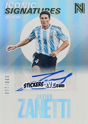 Figurina Javier Zanetti - Nobility Soccer 2017-2018 - Panini