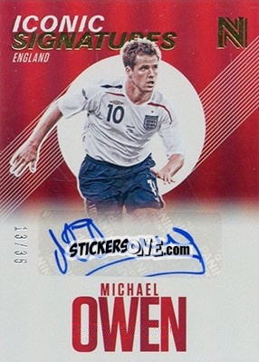 Sticker Michael Owen - Nobility Soccer 2017-2018 n. IS-MOW - Panini