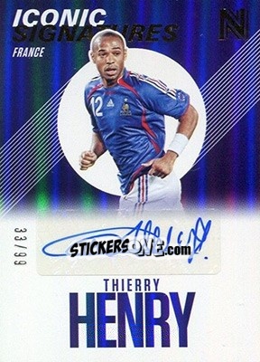 Sticker Thierry Henry - Nobility Soccer 2017-2018 n. IS-TH - Panini