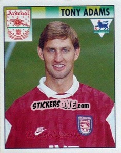 Figurina Tony Adams - Premier League Inglese 1994-1995 - Merlin