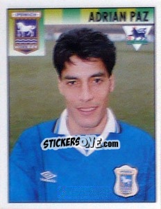 Figurina Adrian Paz - Premier League Inglese 1994-1995 - Merlin