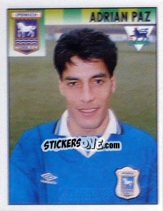 Sticker Adrian Paz - Premier League Inglese 1994-1995 n. 186 - Merlin