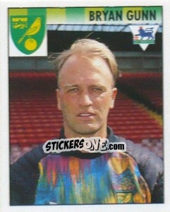 Figurina Bryan Gunn - Premier League Inglese 1994-1995 - Merlin
