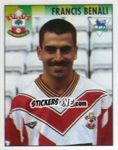 Sticker Francis Benali - Premier League Inglese 1994-1995 - Merlin