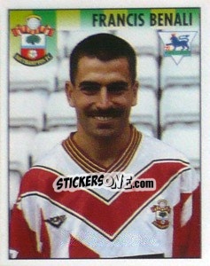 Figurina Francis Benali - Premier League Inglese 1994-1995 - Merlin