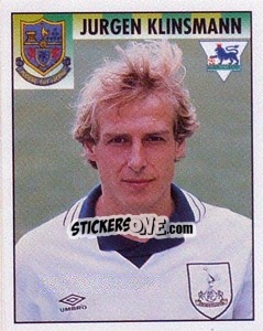 Cromo Jurgen Klinsmann - Premier League Inglese 1994-1995 - Merlin