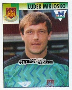 Figurina Ludek Miklosko - Premier League Inglese 1994-1995 - Merlin