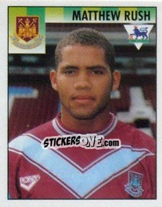 Sticker Matthew Rush - Premier League Inglese 1994-1995 - Merlin