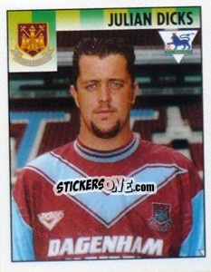 Cromo Julian Dicks - Premier League Inglese 1994-1995 - Merlin