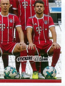 Sticker Mannschaft (puzzle 8) - FC Bayern München 2017-2018 n. 9 - Panini