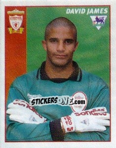 Sticker David James - Premier League Inglese 1996-1997 n. 241 - Merlin