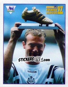 Sticker Alan Shearer - Tiop Scorer 1996 (Newcastle United) - Premier League Inglese 1996-1997 n. 266 - Merlin