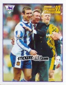 Sticker Alex Ferguson / Eric Cantona (Manchester United) - Premier League Inglese 1996-1997 n. 267 - Merlin